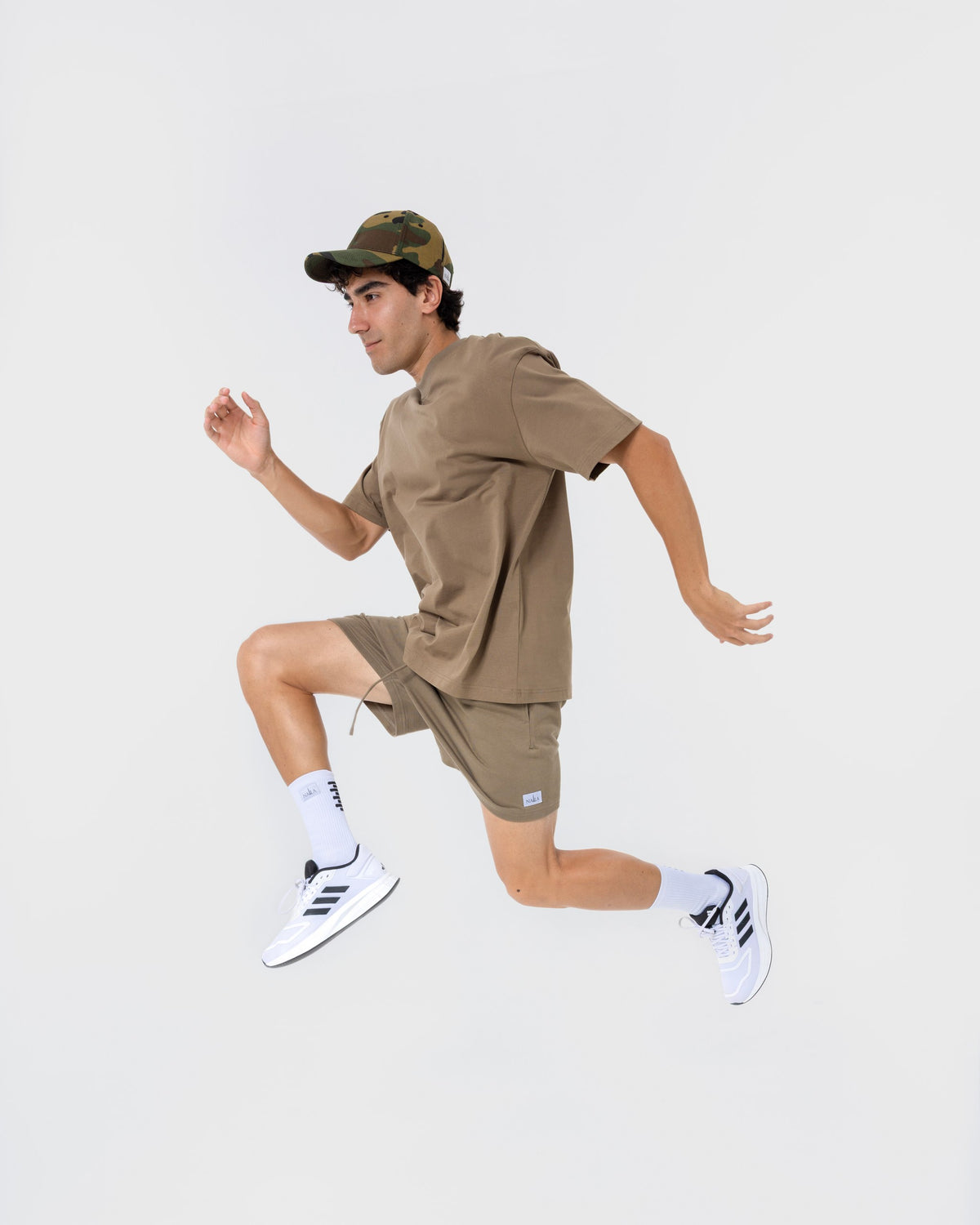 Khaki 100% Organic Cotton Shorts for Men | NALA Premium Active & Casual Wear
