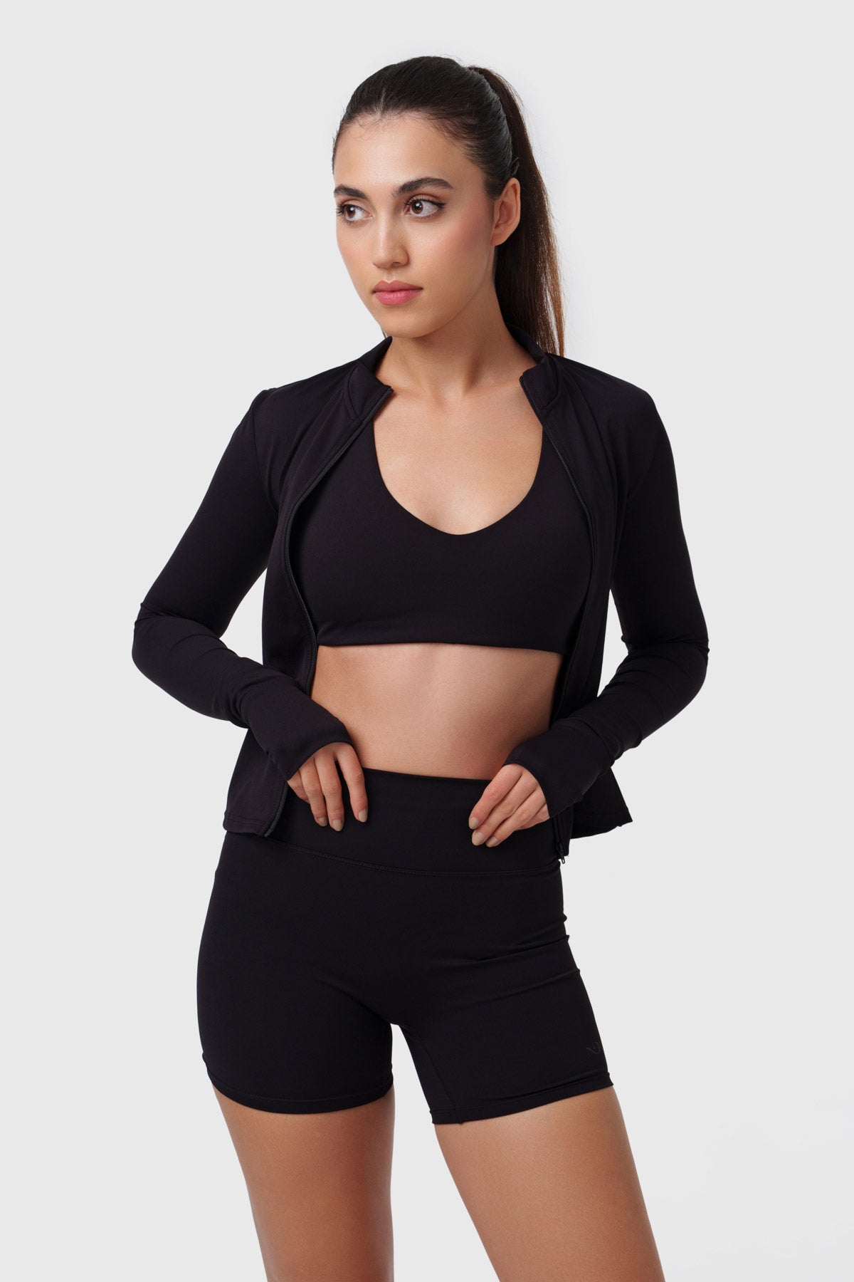 NALA Black Jacket – Sleek Form. Conscious Performance.