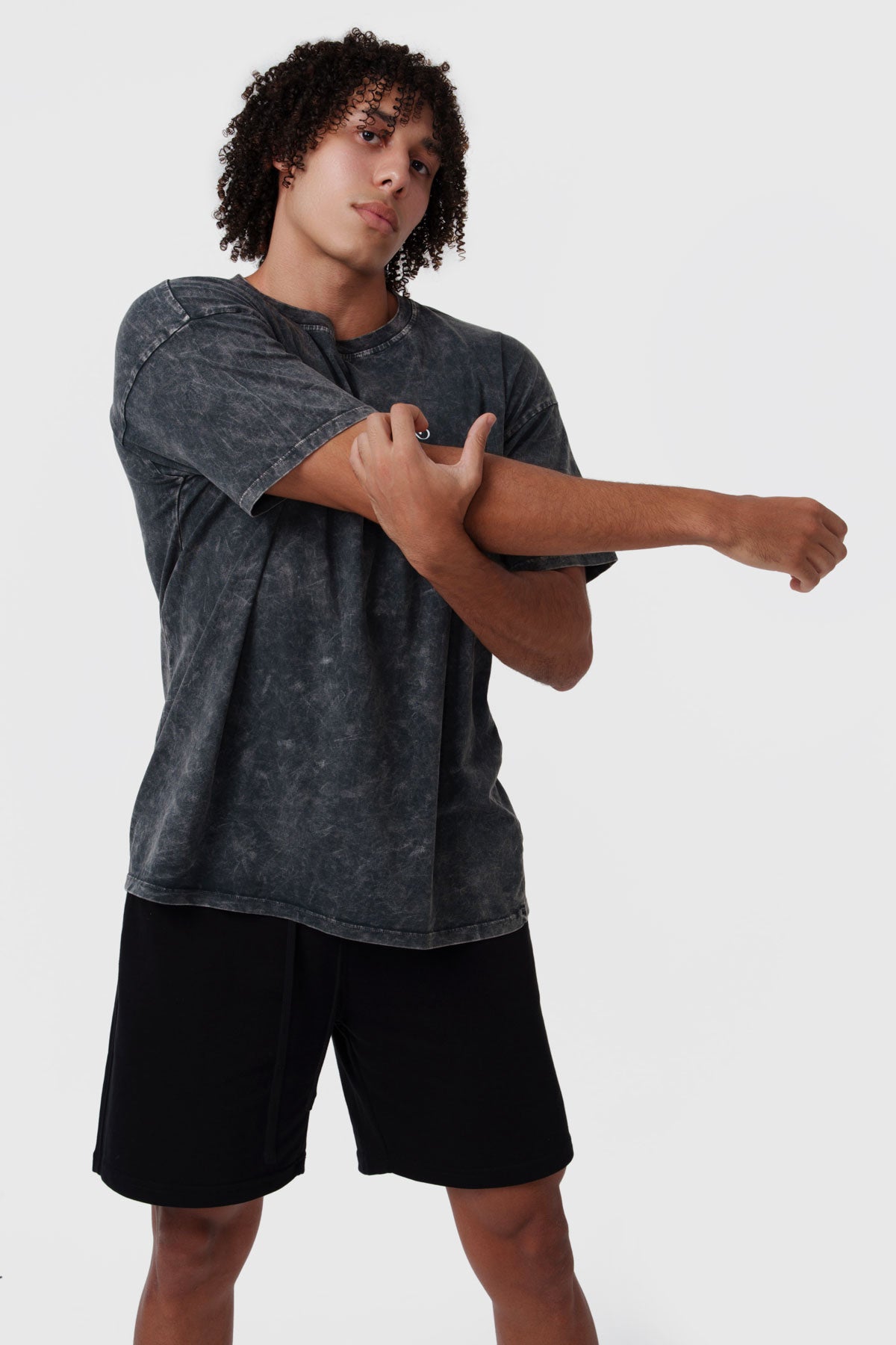 Unisex Grey Washed Tee – 100% Organic Cotton