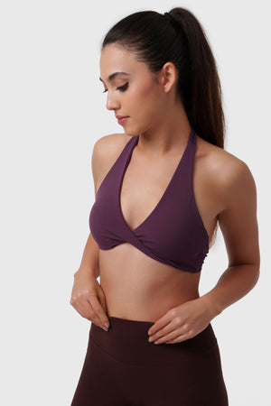 Purple Twist Sports Bra – Versatile & Sustainable Activewear