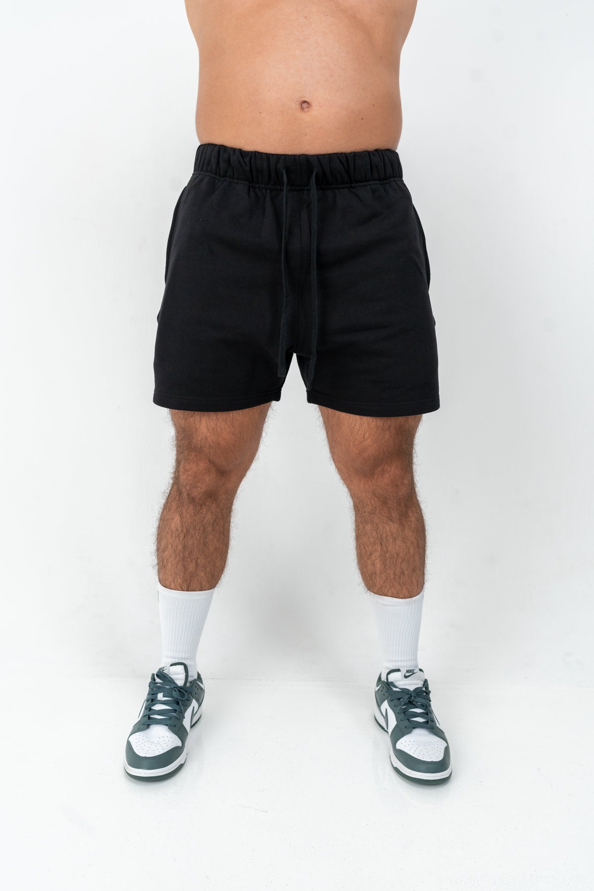 Black Organic Cotton Shorts for Men | NALA Premium Active & Casual Wear