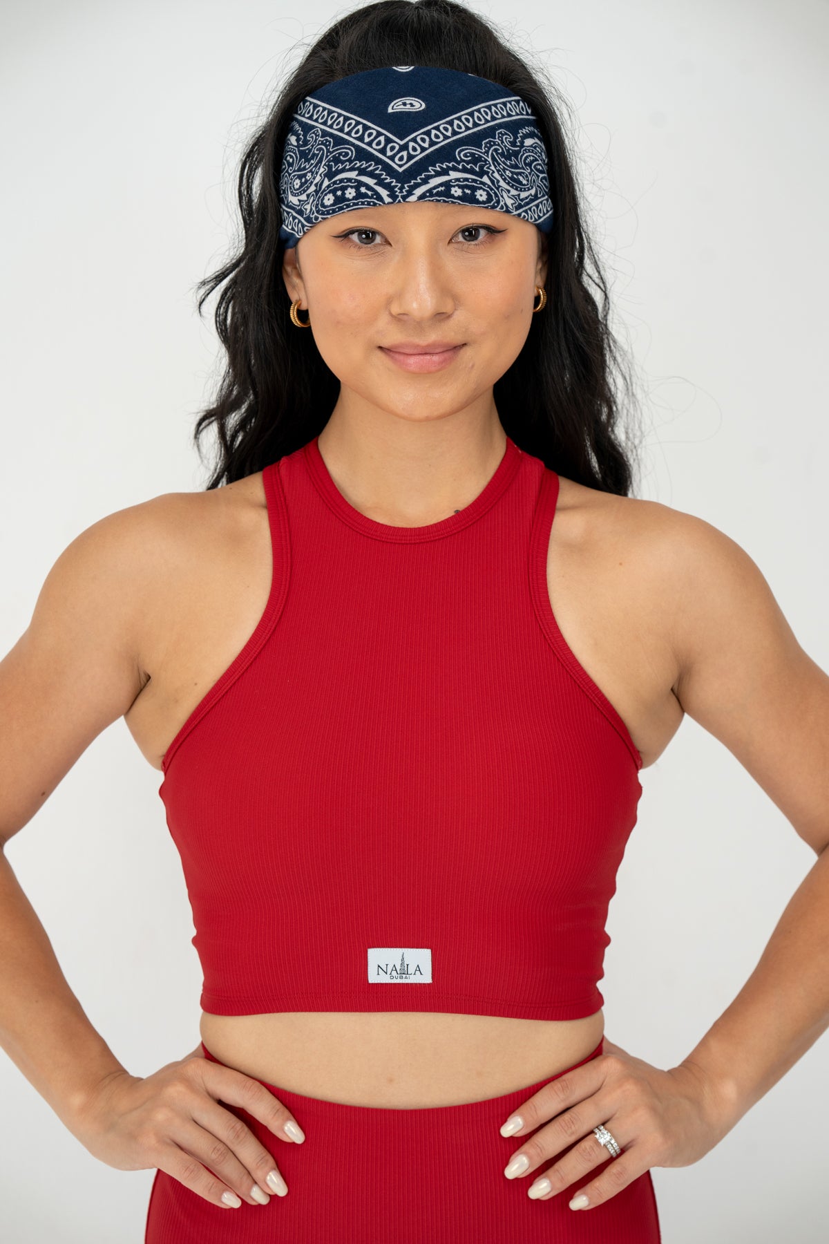 Women's Sculpt Seamless Red Crop Top | NALA Activewear – Yoga, Workout & Everyday Style