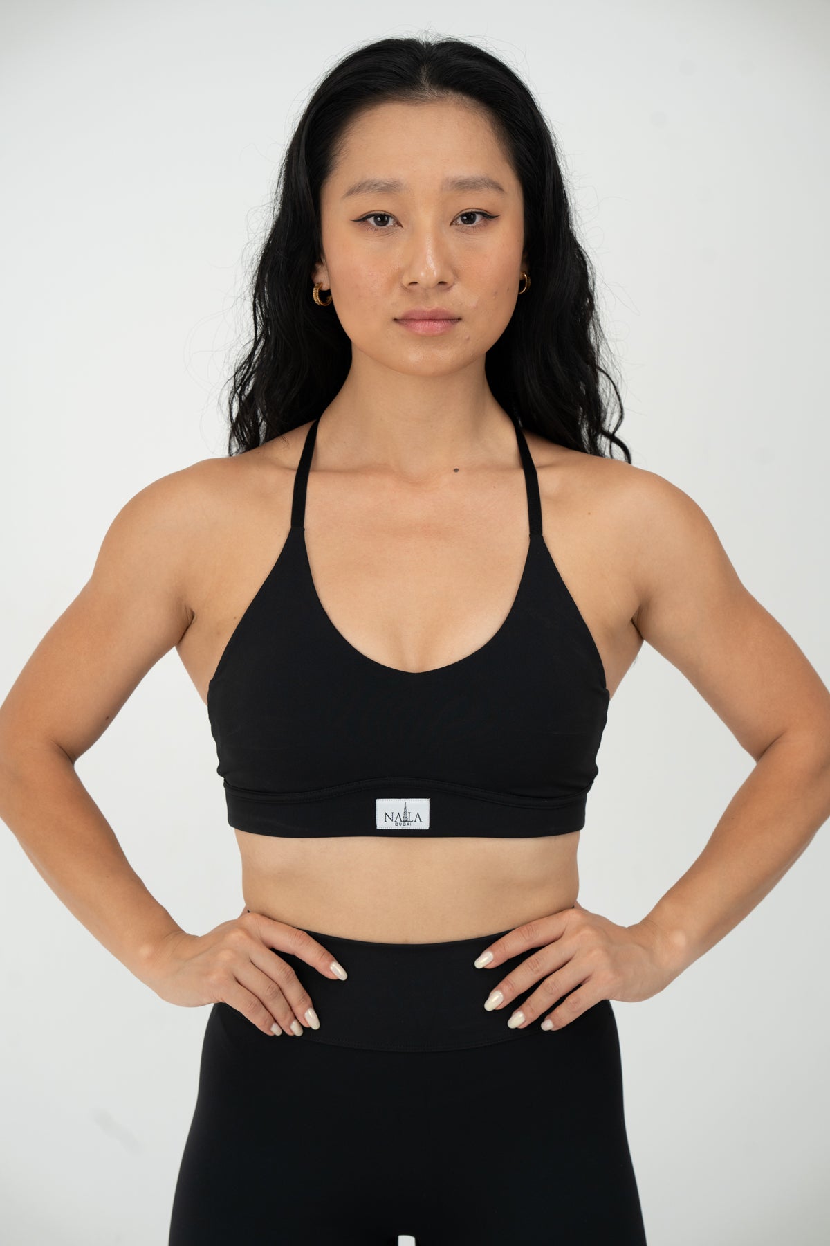 NALA Women’s Black Recycled Sports Bra – Eco-Friendly Yoga & Workout Top