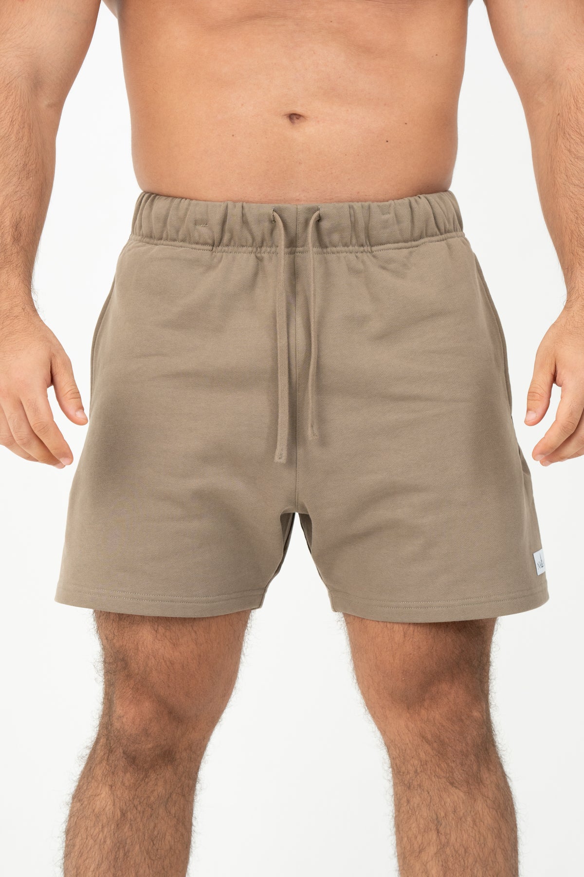Khaki Organic Cotton Shorts for Men | NALA Premium Active & Casual Wear